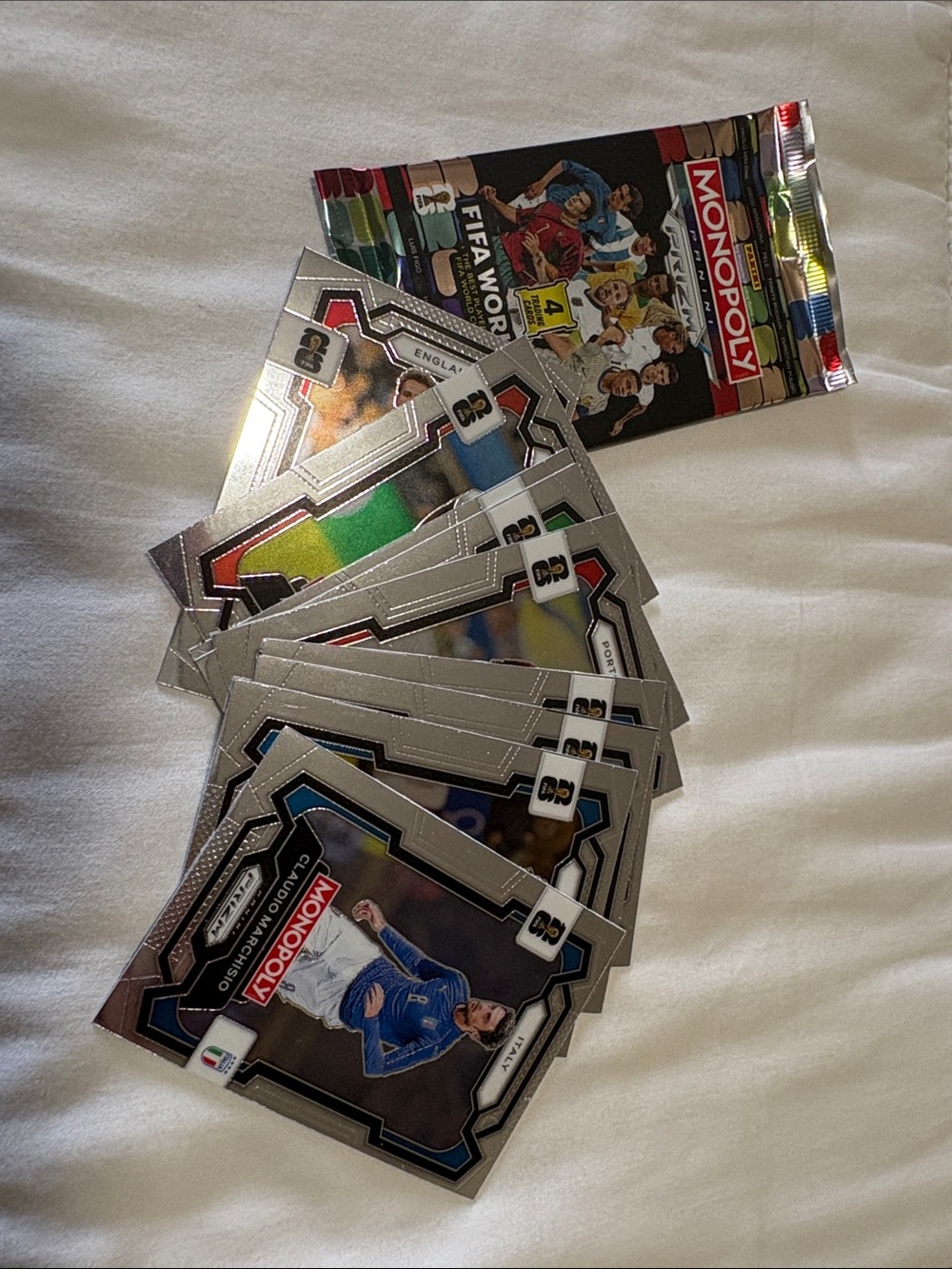 Panini Monopoly FIFA World Cup Soccer Trading Card Pack with Silver Player Cards